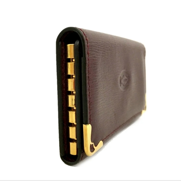 MUST DE CARTIER LEATHER KEY RING 6 RING KEY CASE/1A5095 - Picture 3 of 9